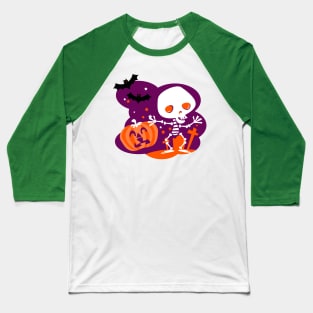 scary skeleton Baseball T-Shirt